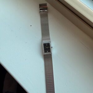 MarlaWynne Silver Mesh Band Watch